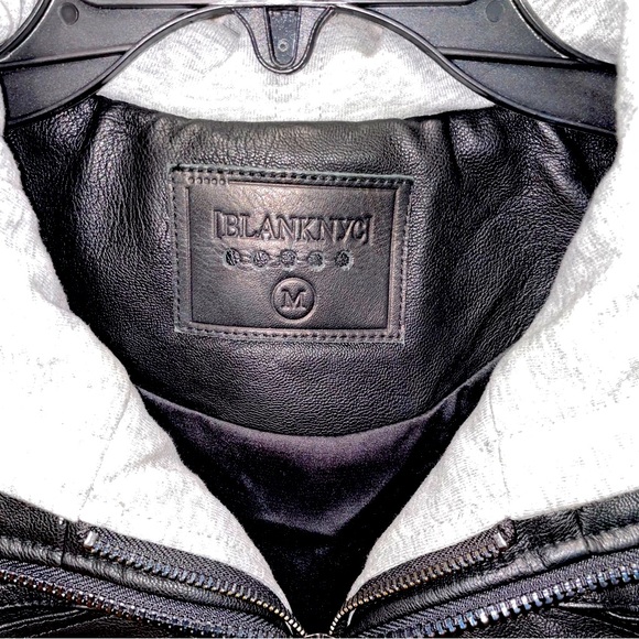 Blank NYC Faux Leather Hooded Jacket - Picture 3 of 7